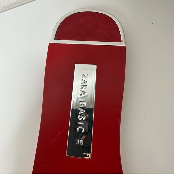 Zara basic women’s red sandals size 39 - Picture 13 of 15